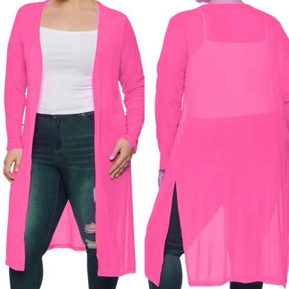 Neon Mesh Cardigans - Picture 4 of 7